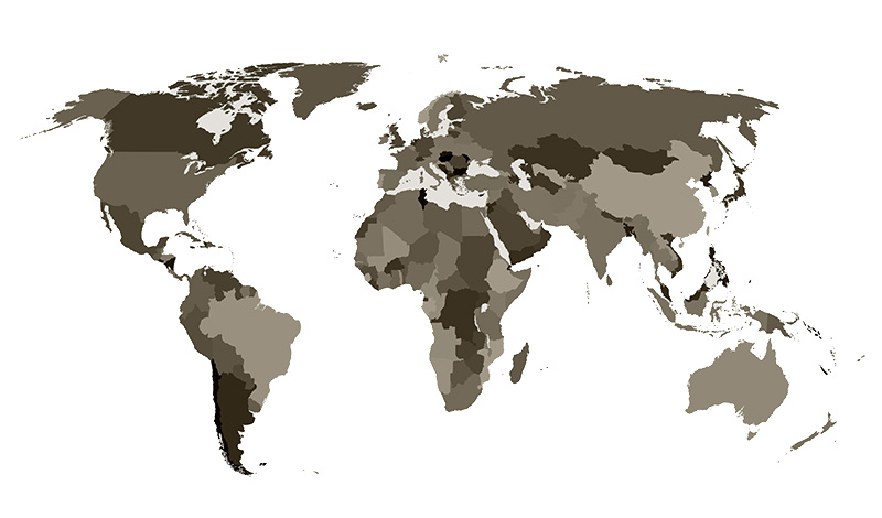 map of the world divided by country